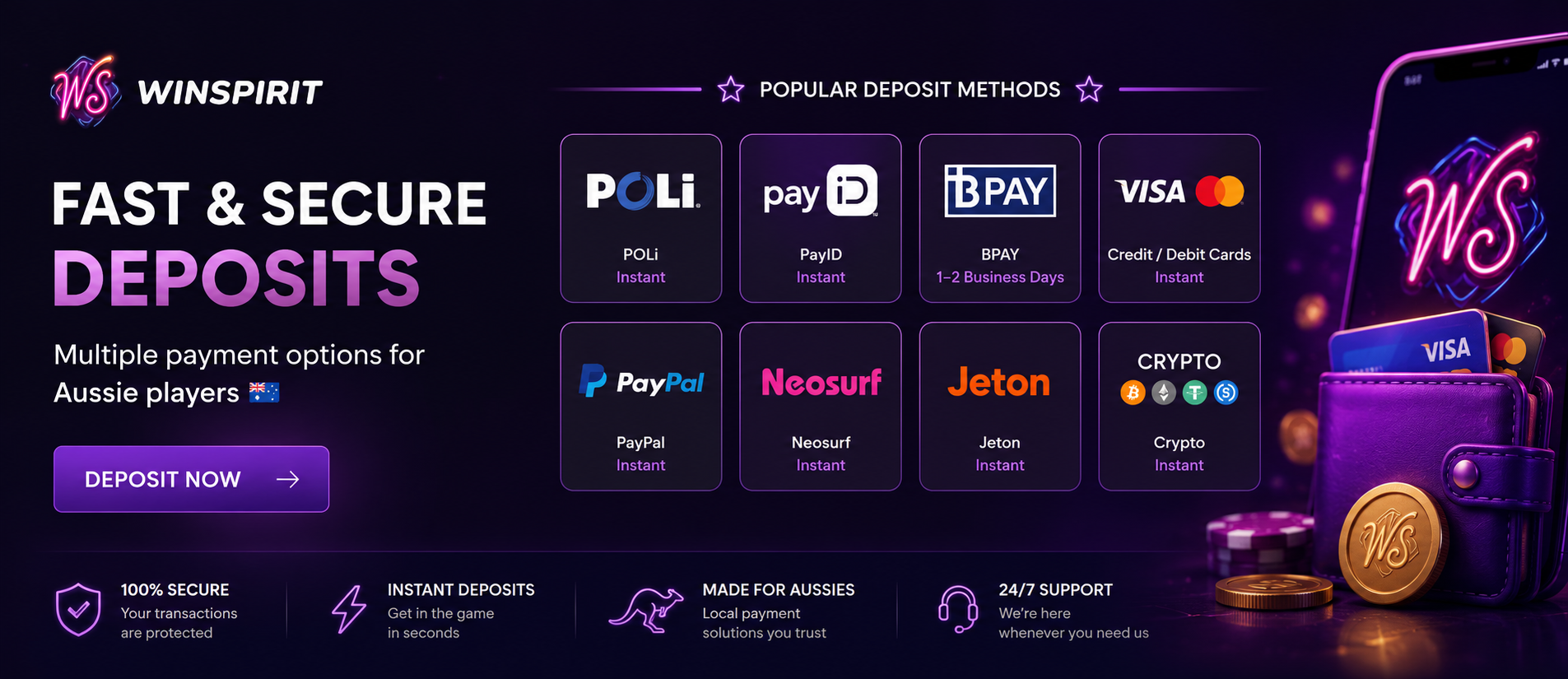 WinSpirit Casino’s Core Advantages for Aussie Players